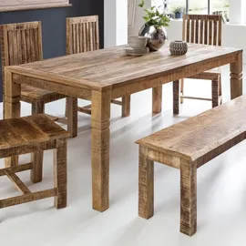 FineBuy Esstisch 120 x 76 x 70 cm braun