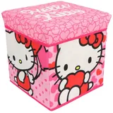 Hello Kitty Sitzhocker Aufbewahrungsbox mit Sitzfunktion und Stauraum 30 × 30 × 30 cm rosa