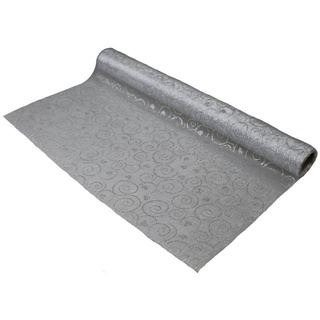Tischläufer 50 cm Breit, 5 m Lang, Tischband und Tischdekoration für Party, Geburtstage, Hochzeiten, Taufe (Hell-Silber)