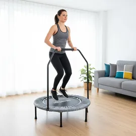 Relaxdays Fitness-Trampolin 102 cm Schwarz/Grau