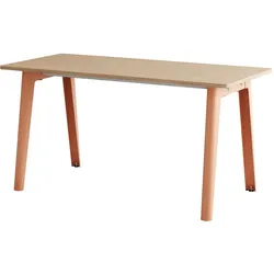 TipToe - NEW MODERN Schreibtisch, 75 x 150 cm, Birke / ashpink