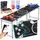 Kesser KESSER® Bier Pong Tisch Set mit Kartenspiel Trinkspiel inkl. 100 Becher (50 Rot & 50 Blau), 6 Bälle + Regelwerk Partyspiele Table Höhenverstellbar Klappbarer ohne oder mit LED
