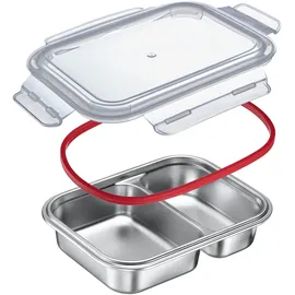 Westmark Edelstahl Lunch Box Frischhaltedose, geteilt, 450 280 ml