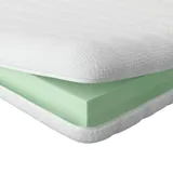 AM Qualitätsmatratzen Basic, Weiß, Textil, Uni, Füllung: Polyetherschaumkern, Rechteckig, 90x200 cm, Oeko-Tex® Standard 100, Bezug rundum abnehmbar, Schlafzimmer, Matratzen Shop, Matratzenzubehör, Topper