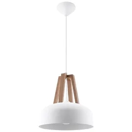 Sollux Lighting Casco 1-flg. 40 cm weiß/Natur Holz