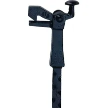 Woelm GmbH Torfeststeller 1301/1303/1305 Metall 120 mm mit Steindolle und Haltewinkel Schwarz