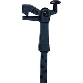 Woelm GmbH Torfeststeller 1301/1303/1305 Metall 120 mm mit Steindolle und Haltewinkel Schwarz