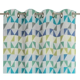 Wirth Vorhang WIRTH "Berlare" Gr. 5, blau, B:132cm H:255cm, Jacquard, Baumwolle, Polyester, Gardinen