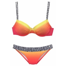 KANGAROOS Bügel-Bikini Damen orange-gelb, Gr.36 Cup F,