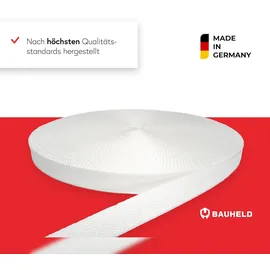BAUHELD 50m Rollladengurt 23mm Weiß