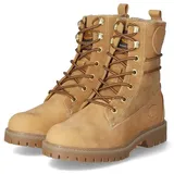 Dockers by Gerli Damen Combat Boots, Frauen Stiefeletten,warm gefüttert,uebergangsstiefel,schnürstiefel,Winterstiefel,golden tan,41 EU - 41 EU