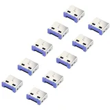 Renkforce USB-A Port Schloss RF-4695230 10er Set Silber-Blau RF-4695230