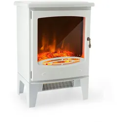 KlarsteinMeran Elektrischer Kamin 950/1850W 2-stufige Heizung Gusseisen-StilWeiß