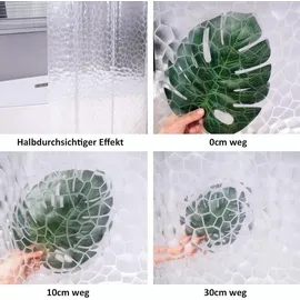 luxuskollektion Duschvorhang 240 x 200 cm transparent