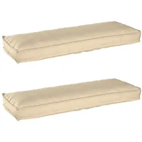 VidaXL Palettenkissen für Bank 2 Stk. Beige 120x40x8 cm