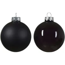 Kaemingk Weihnachtskugeln Glas Christbaumkugeln Weihnachtsbaum Set Schwarz