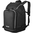 VEVOR Skitasche, 55 L, Reiserucksack für Snowboardstiefel, Skischuhtasche aus strapazierfähigem 1680D Oxford, Skisack für Ski, Snowboard, Helm, Schutzbrille, Handschuhe, Zubehör (schwarz)