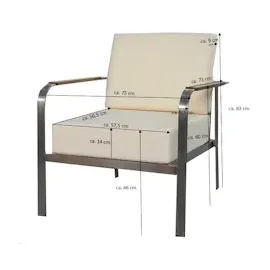 Jet-Line Jet-Line, Gartenlounge, Stuhl für Gartenset Aphrodite creme