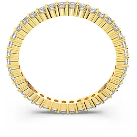 Swarovski Fingerring "Matrix Tennis Vittore, 5655703, 5656293, 5656300, 5656297" Gr. 50, gold (gelbgoldfarben, kristallweiß), Fingerringe, Damen, 50, Metall, 1,8mm, Fingerring, mit Swarovski Kristall