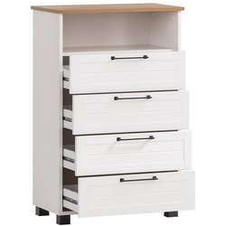 Tchibo - Schubladenturm »Jelda« - 62,5x34x102cm - schwarz - Holz / Metall / Kunststoff