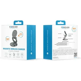 Forever magnetisches drahtloses Ladegerät 15W grau 3in1