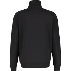 Sweatshirt LERROS "LERROS Sweattroyer in Struktur-Mix-Qualität", Herren, Gr. S, schwarz, 70% Baumwolle, 30% Polyester, Langarm, Sweatshirts