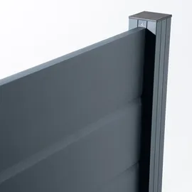 staket pro Gartenzaun STAKET PRO 733 x 180 cm Grau/Schwarz Aluminium