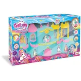 GALUPY Mermaid Magic Castle - Spielset mit verschließbarem Schloss, 1x Einhorn Figur mit Meerjungfrauenflosse und viel Zubehör