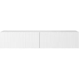 Selsey TV-Lowboard Veldio Weiß, mit gefräster Front, 140 cm breit - Weiß