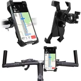 Fahrrad Halterung passend für Xiaomi 17 17T 15 15T 15C 14T 14c 14 13 13T 13c 12 12T 11 11s 11T A4 A5 Poco C75 Redmi Note Pro+ Ultra Lite 4 Ecken Handyhalterung Bike Holder Lenker Halter 360° drehbar