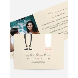 Hochzeitskarten Einladungen selbst gestalten mit Spruch und Fotos im Onlinedesigner bei Meine-Kartenmanufaktur.de