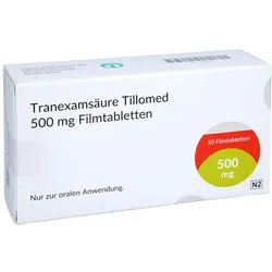 TRANEXAMSÄURE Tillomed 500 mg Filmtabletten 50 St
