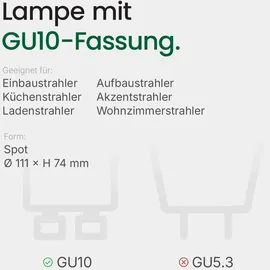 Spectrum LED Leuchtmittel AR111 860 12W GU10 kaltweiß 6000K