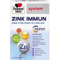 Doppelherz System Zink Immun Depot + Histidin + D + Selen Tabletten 100 St.