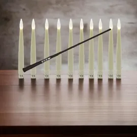 FHS International Star-Max schwebende LED Kerzen 10 St. creme