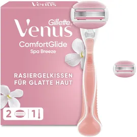 Gillette ComfortGlide Spa Breeze Rasierer + 2 Ersatzaufsätze