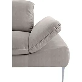 W.Schillig Ecksofa »enjoy&MORE, Designsofa, bequem, zeitlos und elegant, L-Form«, mit Sitztiefenverstellung, Füße silber matt, Breite 340 cm