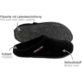 HAFLINGER Walktoffel Alaska Schwarz 45