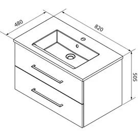 Fackelmann B.perfekt Waschtisch 82 x 48 cm (84152)