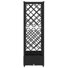 vidaXL Hochbeet mit Rankgitter und Dach 164 x 40 x 123 cm Schwarz