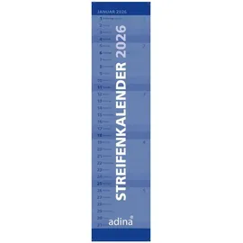 Adina Streifenkalender XXL blau 2026