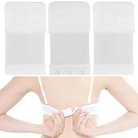 Bequeme BH Erweiterung, 3 Stück, Set in Größe L mit Farbe Weiss, 3er Haken Reihe, Büstenhalter Verlängerer, BH Verschluss Verlängerung, 3 x 2 Hook Bra Extender, 3x2 Hakenverlängerer Schwangerschaft - L, Weiss, 3 Stück