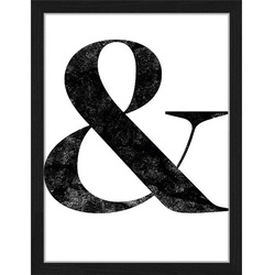 ANY IMAGE Digitaldruck »Symbol &«, Rahmen: Buchenholz, Schwarz