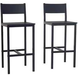 Set mit 2 modernen und bequemen SCHWARZEN Hockern Mod. LIGNANO von Yelloo