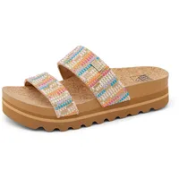 Reef Cushion Vista Hi Women's Sandals Beachy Woven Slide Slip On Flip Flops, Beachy Woven, 5 UK - 38 EU
