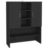 vidaXL Waschmaschinenschrank Schwarz 70,5x25,5x90 cm