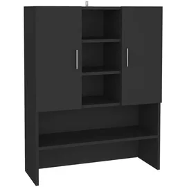 vidaXL Waschmaschinenschrank Schwarz 70,5x25,5x90 cm