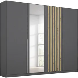 Rauch Drehtürenschrank Lamella 226 x 210 x 54 cm Grau