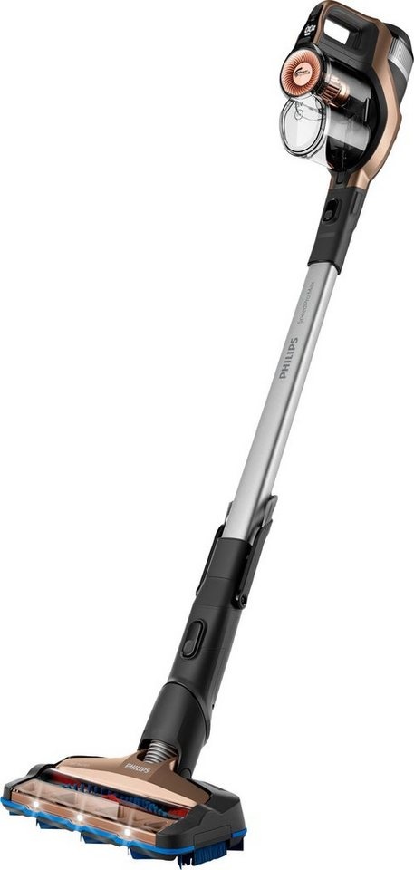 Philips Akku-Stielstaubsauger XC7041/01 SpeedPro Max, beutellos, mit 65 Minuten Laufzeit, Turbomodus und 360°-Saugdüse braun|schwarz