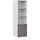 Impuls Küchen Seitenschrank IMPULS KÜCHEN "Prag", Breite/Höhe: 60/205,1 cm", grau (beton, optik schiefer dunkelgrau), B:60cm H:205,1cm T:57,6cm, Dekorfolie, Holzwerkstoff, Schränke, Seitenschrank, vormontiert, mit Drehtür, mit verstellbaren Fachböden